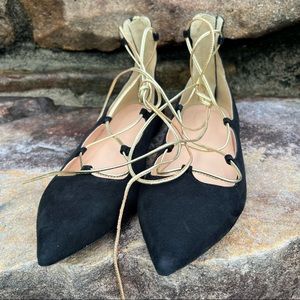 j. Crew | Lace-Up Ballet Flats | 7.5